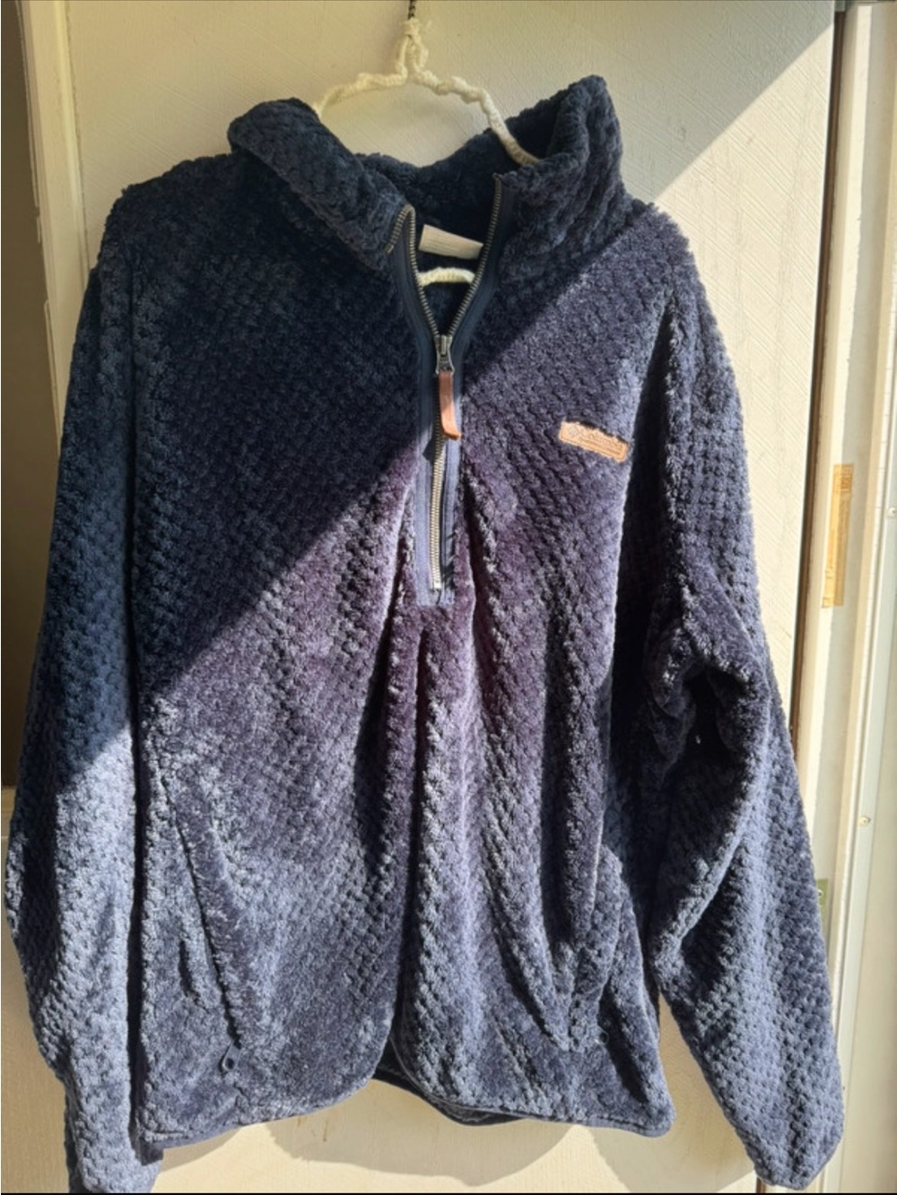 Columbia Navy Plush Quarter-Zip Jacket